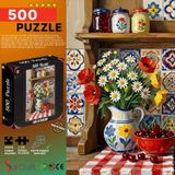 Soi Craft 500 Parça Puzzle Anne Eli Değmiş Gibi # 918 | Çiçek & Kiraz Teması, 2 cm Parça Ölçüsü, Kayıp Parça Desteği, 3 Yaş Üstü, Made in Türkiye