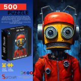 Soi Craft 500 Parça Puzzle Kırmızı Astronot Robot Dİjİtal Sanat #262 | 34x48 cm Tablo Ölçüsü, 2 cm Parça Boyutu, Sci-Fi Tasarım, Koleksiyon Serisi