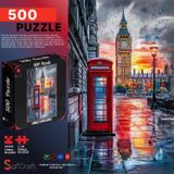 Soi Craft 500 Parça Puzzle Londra Telefon Kulübesi #276 | Big Ben Temalı, 2 cm Parça Ölçüsü, Yetişkin ve Aile İçin, Sanatsal Tasarım, Koleksiyon Serisi