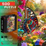 Soi Craft 500 Parça Puzzle Sanatsal Kanatlar # 952 | Kayıp Parça Desteği, 2 cm Parça Ölçüsü, Türkiye'de Üretildi, Renkli Çiçek Teması, 3 Yaş ve Üzeri