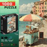 Soi Craft İtalyan Rivierası Dondurma Arabası 1000 Parça Puzzle #6521 | 2 cm Parça Ölçüsü, Kayıp Parça Desteği, Türkiye'de Üretildi, Tüm Yaşlar İçin, Sanatsal Tasarım