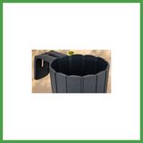 Soi Home 3D Baskı Askılı Balkon Saksısı Dikey Çizgili Dekoratif Çiçek ve Aromatik Bitki Saksısı - Antrasit Soı