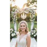 Soilhandmade İncili, Duvaklı Nikah Tacı, Gelin Tacı, Nedime , Lohusa , Parti Tacı Orjinal Vual Tül ile