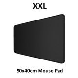 Soillium Gaming Mouse Pad 90x40cm Dikişli Siyah Mause Ped Oyuncu Kaydırmaz Mousepad Uzun Klavye Fare Altlık