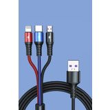 Soillium Iphone Micro Usb Type-c Hızlı Şarj Kablosu Çoklu Örgü Şarz Kablosu Tüm Cep Telefonlara Uyumlu Kablo