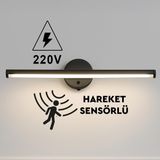 Sök-Tak Beyaz Yapışkanlı Sensörlü Elektrikli Led Aplik 38cm - 220V