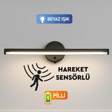 Sök-Tak Sensörlü Beyaz Işık Yapışkanlı Pilli LED Aplik 38CM