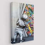 Sokak Sanatı PopArt Banksy Tarz Dekoratif Kanvas Tablo, Duvar Dekoru 6168