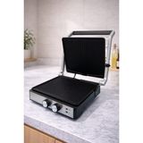 Sokany 2000W Tost Makinesi ve Elektrikli Izgara 180° Açılabilir SK-08050 - İnox