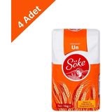 Söke Geleneksel Buğday Unu (1 Kg) x 4 Adet - 5 gr