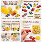 Sokohappy doğum günü ve etkinlikler için hediyelik Süpriz Yumurta Oyuncak Çeşitleri (10 Adet )