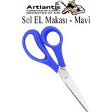 Sol El Makası 1 Adet Solak Okul Makası Plastik Saplı Solel Için Makas Okul Öğrenci Makası Küt Uçlu P