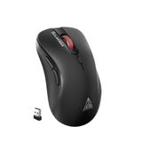 SOLAKAKA SM66 Siyah Sessiz Çift Modlu Bluetooth/2.4GHz Kablosuz Fare, Ayarlanabilir 4200 DPI, Şarj Edilebilir Bilgisayar Faresi PC Mac Dizüstü Bilgisayar için Kablosuz Ofis Faresi, Masaüstü