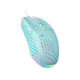 SOLAKAKA SM900 Yeşil Kablolu Oyun Faresi, Petek Kabuğu, 12800 DPI, 7 Programlanabilir Düğmeler, Hafif Oyun Fareleri Ergonomik Bilgisayar Faresi Windows/PC/Mac/Dizüstü Bilgisayar Gamer için Oyun