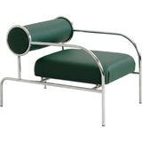 Solano Design Lama Yeşil Deri Metal Berjer - Standart