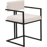 Solano Design Tush Beyaz Metal Yemek Odası Sandalyesi - Standart