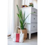 Solanum Kenç – Kutnu Kumaşlı El Yapımı Orta Boy Tote (Omuz Askılı Kadın Çantası) - Kırmızı