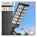 Solar 12000 Lümen 504 Led Hareket Sensörlü Kumandalı Bahçe Sokak Garaj Ev Aydınlatma Lambası Işık