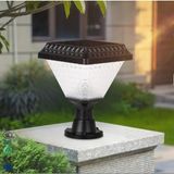 Solar Bahçe Aydınlatma Set Üstü LED 50W Armatür Beyaz Işık, Gündüz Gece Sensörlü 2 Yıl Garantili - 6500K (Beyaz)