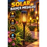 Solar Bahçe Meşalesi – Alev Efektli Led, Otomatik Sensörlü Ve Suya Dayanıklı Dış Mekan Lambası