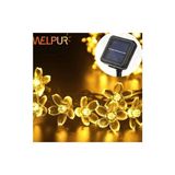 Solar Çiçekli Dekoratif 30 LED Bahçe Lambası - 1 - 10 W - Amber