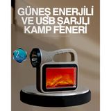 Solar Cob Alev Efektli Lamba – Güneş Enerjili, Suya Dayanıklı, Taşınabilir Mir09669373