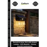 #Solar Dış Mekan Sensörlü Solar İkili Led Ampul Lamba Çift Başlıklı Güneş Enerjili Aydınlatma