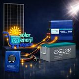 Solar Enerji Deposu 1500W Orta Seviye Güneş Enerjisi Paketi – Ev Tipi Solar Sistem