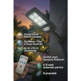 Solar Enerjili COB LED Bahçe Duvar Lambası Kumandalı Hareket Sensörlü Dış Mekan Aydınlatma IP65