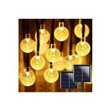 Solar Enerjili Led Kristal Küre Işıklar Su Geçirmez Bahçe Balkon Ağaç Aydınlatma 7 M(50 Top Led)