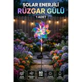 Solar Enerjili Rüzgar Gülü Bahçe Ve Balkon Aydınlatma Dekorasyonu