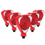 Solar Flaşörlü Ledli Lamba Kırmızı 5`li Set