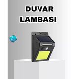 Solar Güçlü LED Dış Mekan Lambası - Güneş Enerjisiyle Şarj Olan Sensörlü Bahçe Işığı