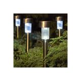 Solar Güneş Enerjili Bahçe Lambası 10 Lu Set Metal Gövdeli - Beyaz