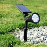 Solar Güneş Enerjili Bahçe Lambası 7 Led'li - Ip65 Su Geçirmez Ayarlanabilir Led Projektör, Dış Mekan Çim, Patika, Duvar Aydınlatması Ve Peyzaj Armatürü [Enerji Sınıfı A]