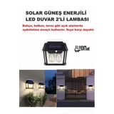 Solar Güneş Enerjili Bahçe,teras,balkon,dış Mekan Sensör Kademeli 2'li Filament Led Aydınlatma Fener