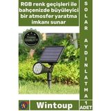 #Solar Güneş Enerjili Dış Mekan Aydınlatma Su Geçirmez Dekoratif Solar 7W Kazıklı RGB Bahçe Armatürü