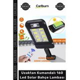 #Solar Güneş Enerjili Su Geçirmez Sensörlü Bahçe Uzaktan Kumandalı 160 Led Solar Bahçe Lambası