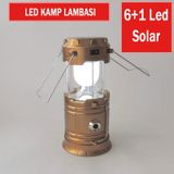 Solar Güneş Enerjisi Şarjlı Led Kamp Lambası Dağ El Feneri Küçük Altın Altın