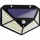 Solar Hareket Sensörlü Duvar Lambası 100 LED - Altın