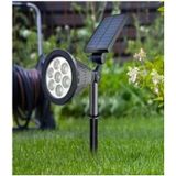Solar Kazıklı Çim Armatür Cata 7w Güneş Enerjili Led Çim Lambası Bahçe Ağaç Aydınlatma Lambası (Yeşil Işık)