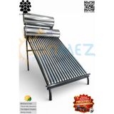 Solar KROM KILIF 18x Vakum Tüplü Güneş Enerji Sıcak Su Sistemleri (AÇIK DEVRE DOĞAL AKIŞLI)