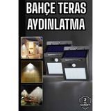 Solar Lamba Giriş, Bahçe Yol Avlu Hareket Sensörlü LED Parlak Gece Su Geçirmez - 0 - Siyah