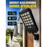 Solar Led Bahçe Lambası Hareket Sensörlü Uzaktan Kumandalı Dış Mekan Aydınlatma
