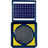 Solar Ledli Flaşör, Solar Çakar Lamba (Sarı) - Kırmızı - Sarı