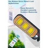 Solar Panel Su Geçirmez Uzaktan Kumandalı Led Hareket Sensörü Bahçe Dış Mekan Lambası (0177)