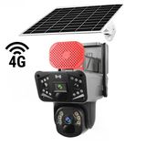 Solar Panelli, Güneş Enerjili, Sım Kartlı 4G, 6Mp Çift Lensli Hareket Algılamalı Ptz Güvenlik Kamera