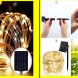 Solar Peri Led 20M 200 Led Gun Isigi Bahce Aydinlatma Dekorasyon Gunes Enerjili