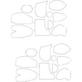 Solar Sanc Hafıza Ayısı Dikiş Deseni, 10&15 Inç Hafıza Ayısı Şablon Cetvel Seti (Yurt Dışından) - Kırtasiye / Okul / Malzeme