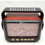 Solar Şarjlı Şömine Görünümlü Radyo Nostalji Bluetooth Fenerli Bt USB Sd Glr FP-337